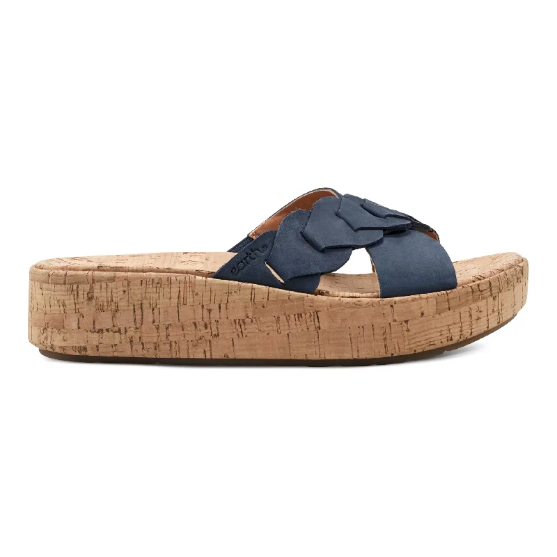 Sandals for evening wear-Scotti Casual Slip-on Wedge Platform Sandals