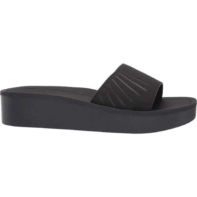 Sandals with comfy looks-Women's OluKai Halu'a Black Synthetic