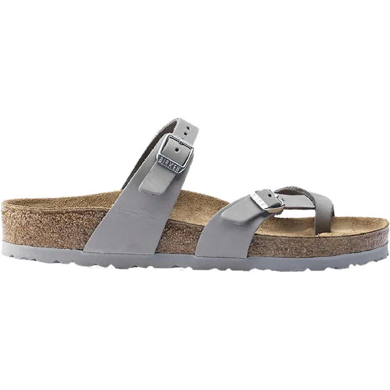 Sandals with padded vibes-Women's Birkenstock Mayari Dove Grey Nubuck