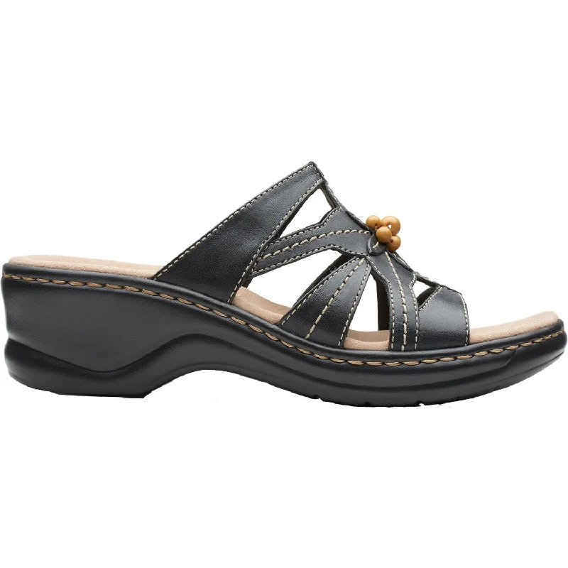 Sandals for warm climates-Women's Clarks Lexi Myrtle 2 Black Leather