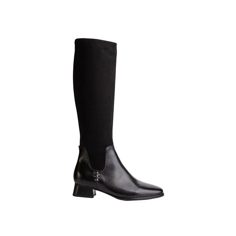 Regarde Le Ciel Thea 02 Ladies Black Leather Side Zip Knee High Boots