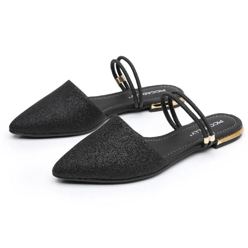 Sandals with stylish finish-Dreamy Elastic Lace Sandals - Black (274.079)