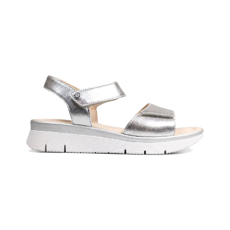 Sandals for summer travel-Van Dal Sorbet 3344 7401 Ladies Metallic Leather Touch Fastening Sandals