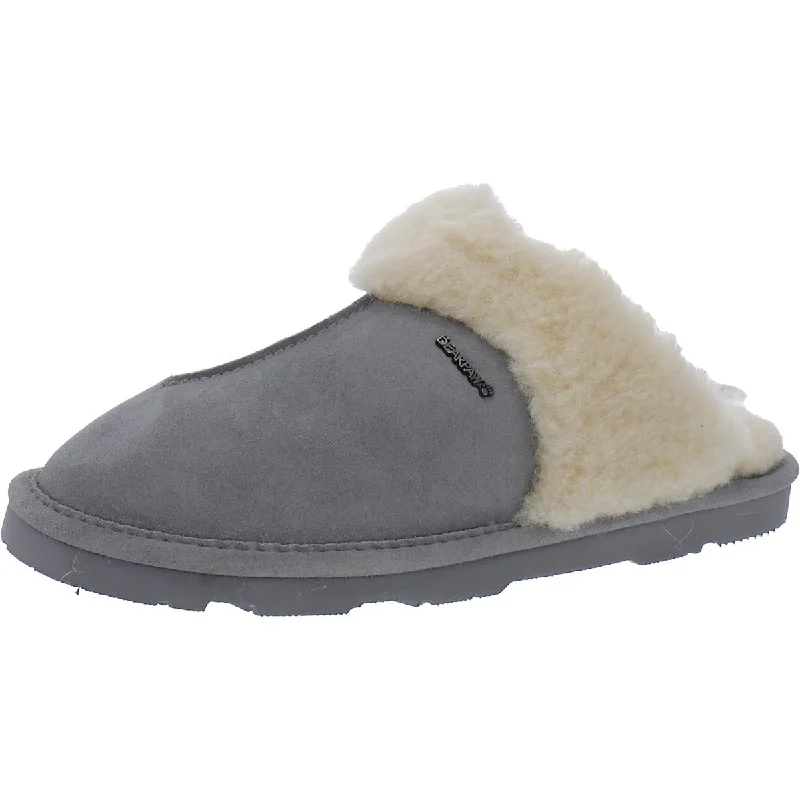 Slippers for infants-LOKETTA Womens Suede Slip On Slide Slippers