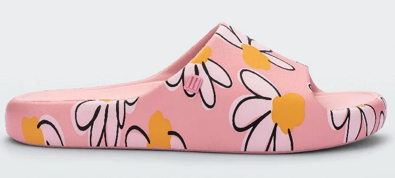 Slippers with warm cushion-Women's Free Print Slippers In Pink/white