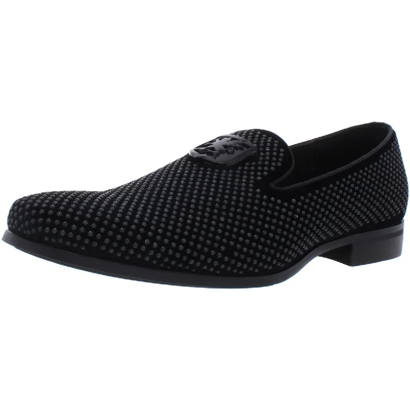 Loafers with modern style-Swagger Mens Velvet Studded Loafers