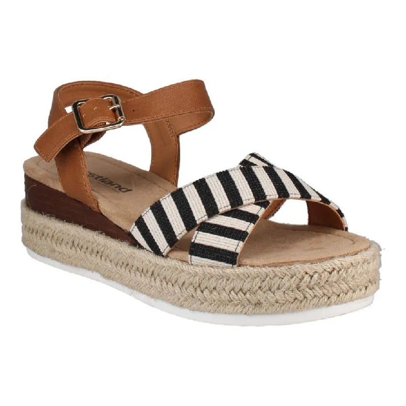 Sandals with colorful looks-Westland 592001 Madison 01 Ladies Black Combi Vegan Buckle Sandals