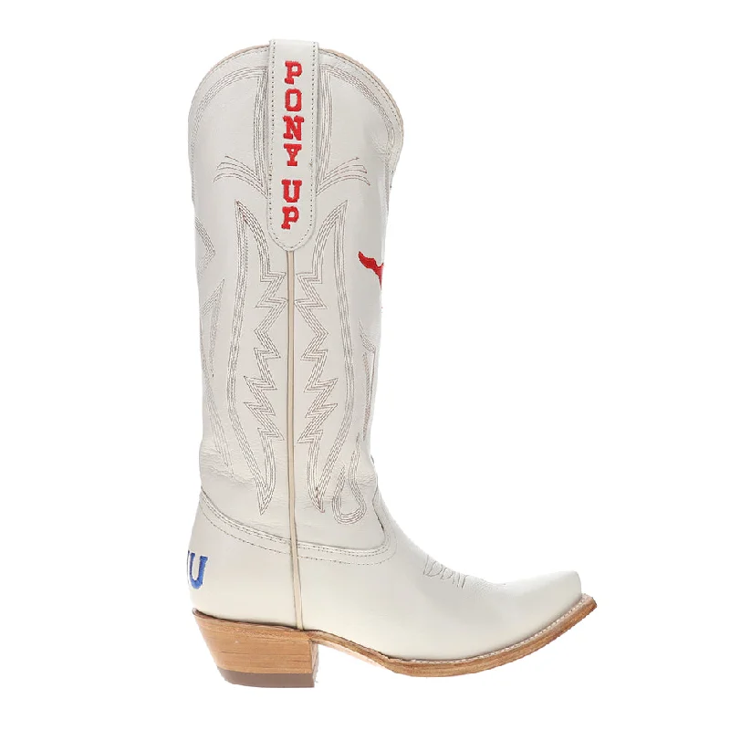 Southern Methodist University Gameday Embroidered Logo Snip Toe Cowboy Boots