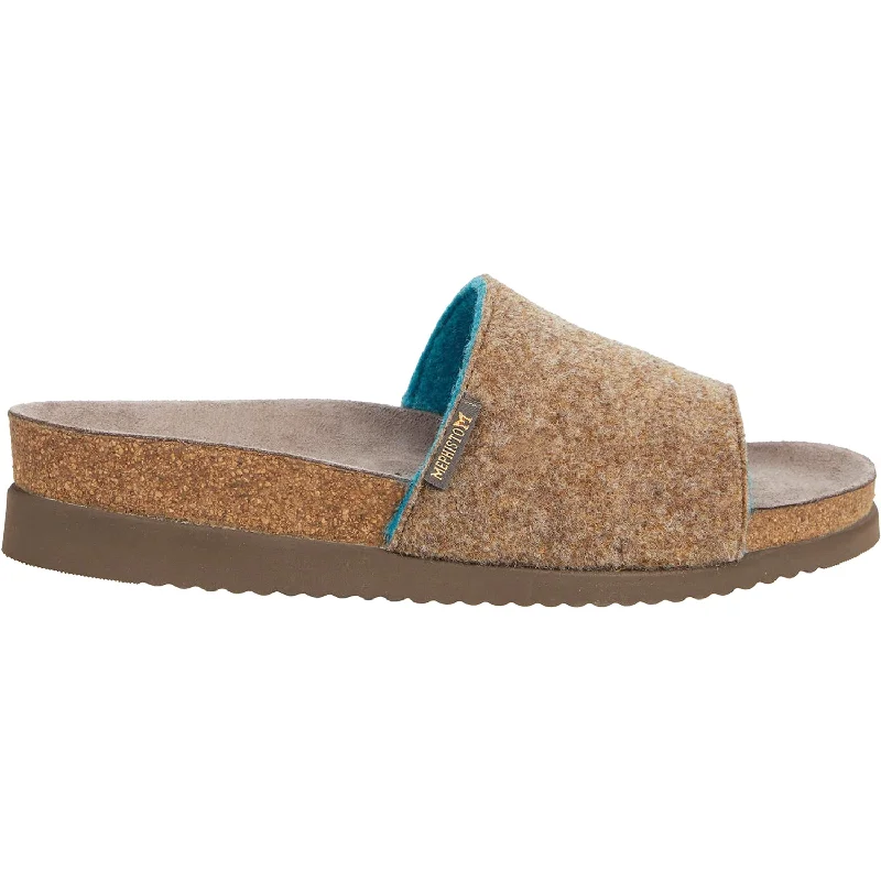 Sandals with durable design-Women's Mephisto Hanik Sweety Taupe/Turquoise Felt