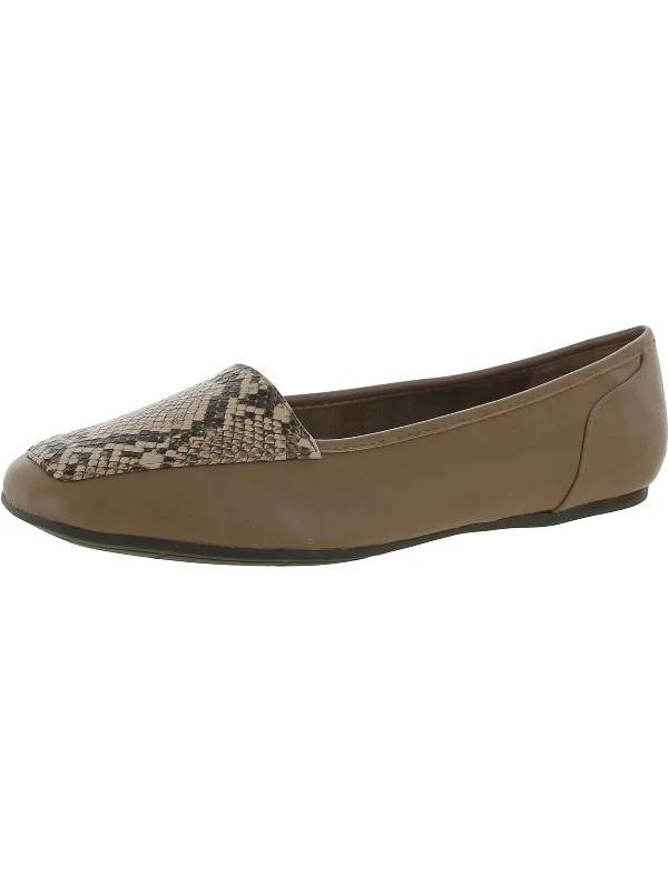 Flats in Minneapolis-Womens Faux Leather Round Toe Ballet Flats