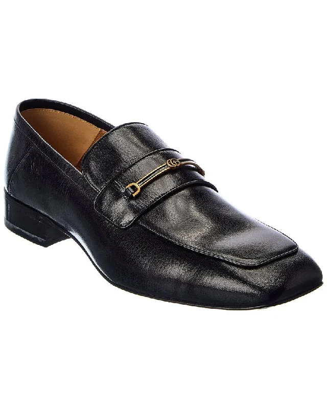 Loafers for comfy wear-Gucci Leather Loafer