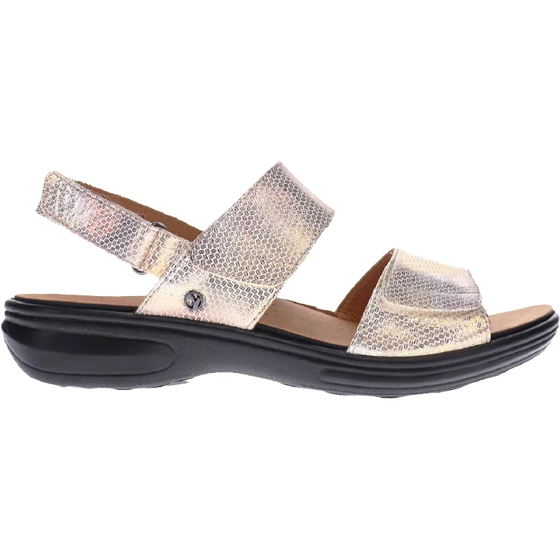 Sandals with elegant finish-Women's Revere Como Metallic Interest Leather