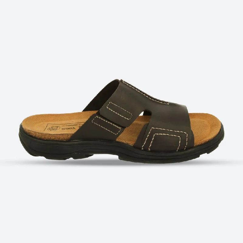 Sandals for summer finish-Men's Wide Fit DB Adam Mule Sandals