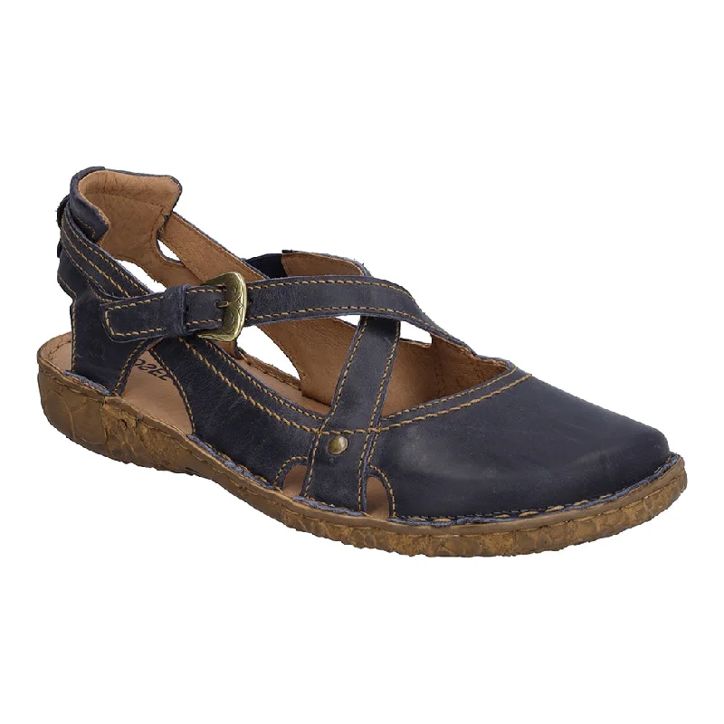 Sandals for casual days-Josef Seibel Rosalie 13 Ladies Ocean Closed Toe Leather Sandals