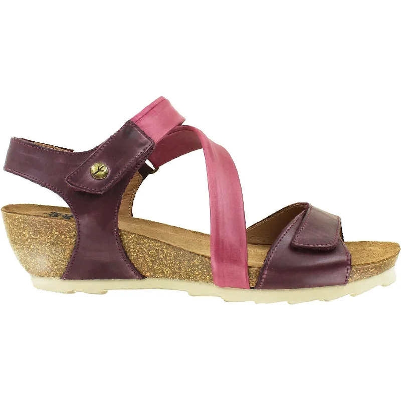 Sandals with durable sole-Women's Wanda Panda Bilma 2 Berenjena Combi Leather