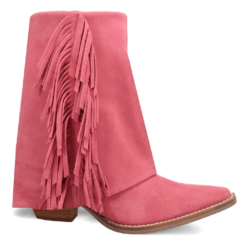 Marlie Fringe Snip Toe Zippered Cowboy Boots