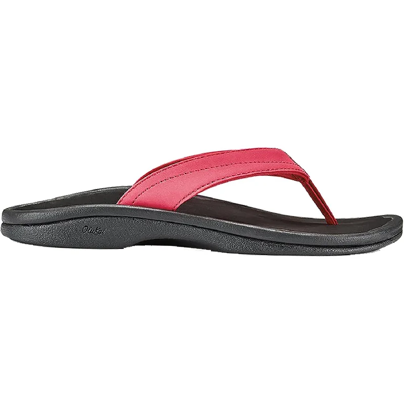 Sandals with walking vibes-Women's OluKai Ohana Passion Flower/Black Synthetic