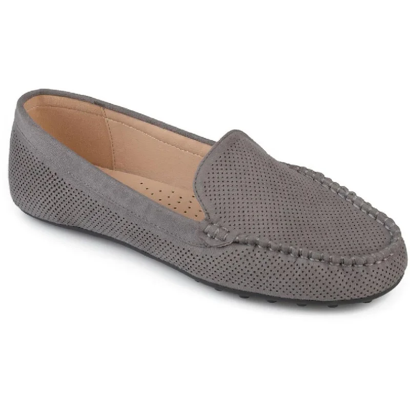 Flats for students-Halsey  Womens Faux Leather Slide On Flats