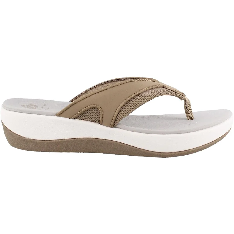 Sandals for weekend trips-Women's Clarks Cloudsteppers Arla Marina Sand Synthetic