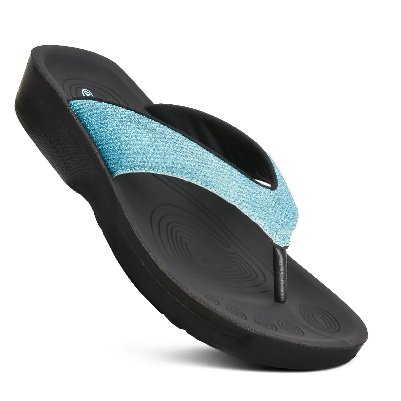 Sandals with comfy vibes-Aerothotic - Aislynn Comfortable Women Thong Sandals