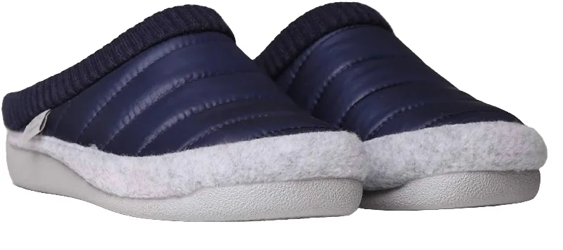 Slippers with breathable padding-Women's Mora Slippers In Navy