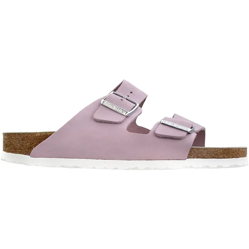 Sandals for vacation looks-Women's Birkenstock Arizona Lilac Nubuck