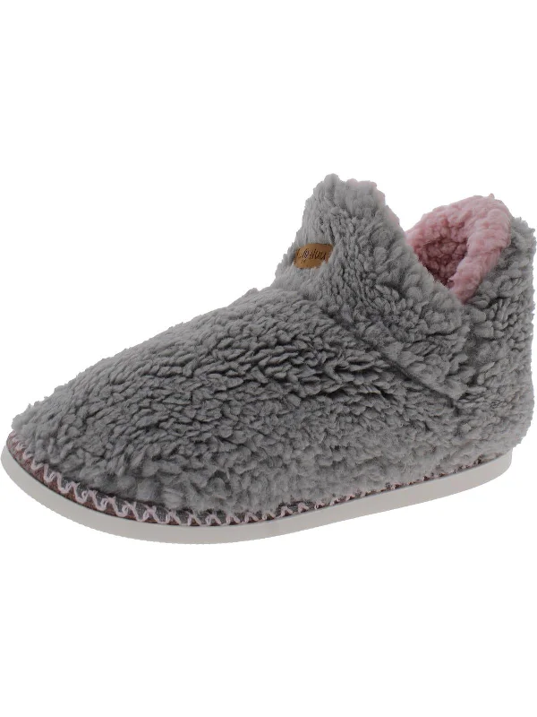 Slippers with plush lining-Berber Slipper Womens Faux Fur Cozy Bootie Slippers