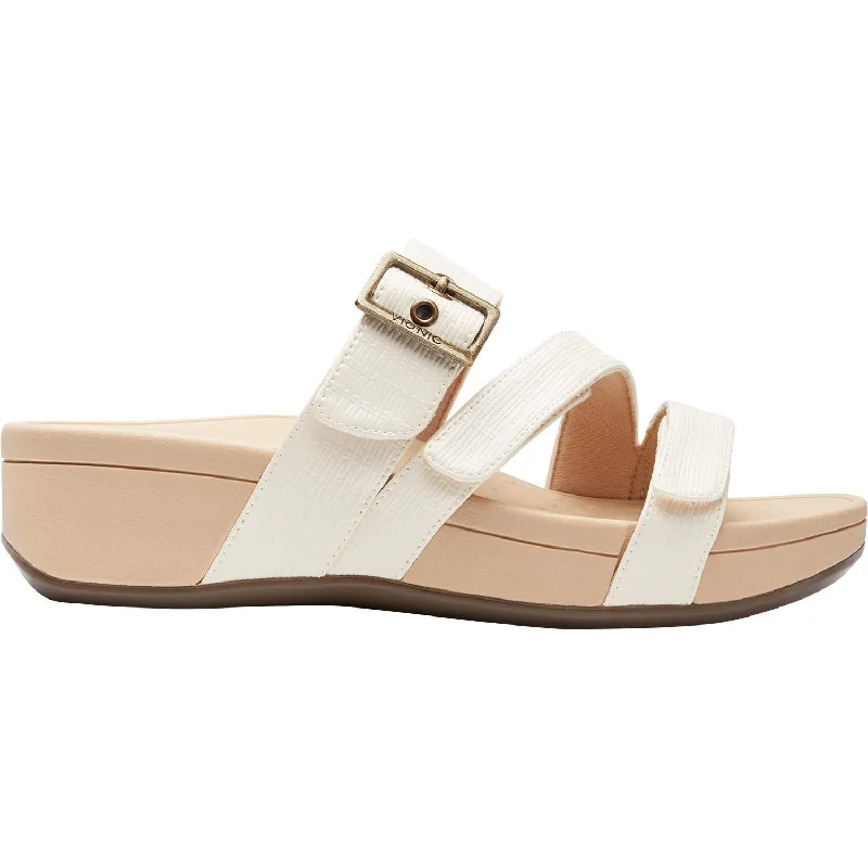 Sandals with flexible finish-Women's Vionic Rio Cream Woven Synthetic