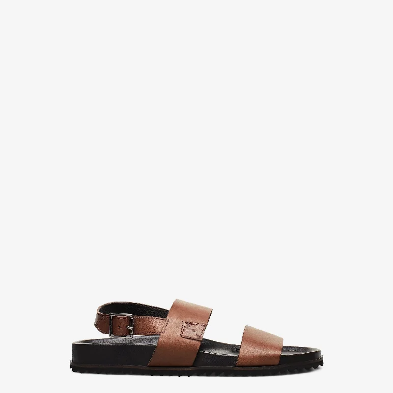 Sandals with comfy vibes-Vigo Flat Sandals (Brown)