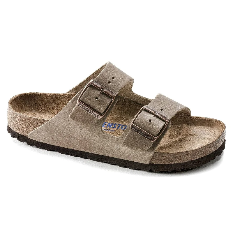 Sandals with flexible vibes-Birkenstock Arizona Oiled Ladies Narrow Tobacco Brown Leather Arch Support Buckle Sandals