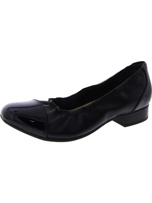 Flats in Dubai-Womens Faux Leather Slip On Ballet Flats