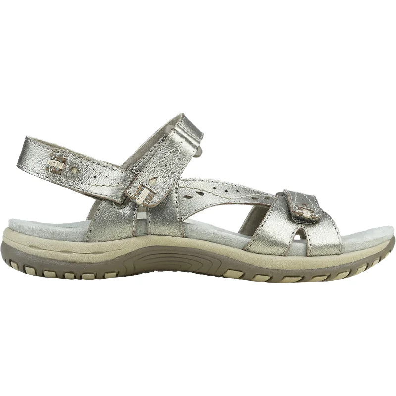 Sandals with trendy days-Women's Earth Sophie Platinum Leather