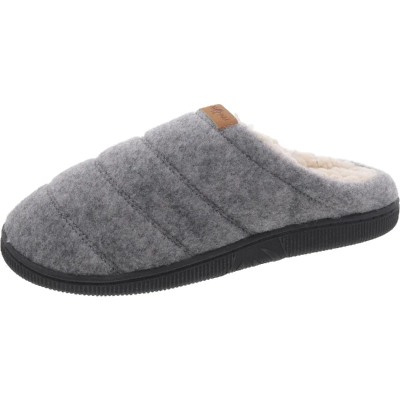 Slippers with reliable warmth-Womens Faux Fur Padded Insole Slide Slippers