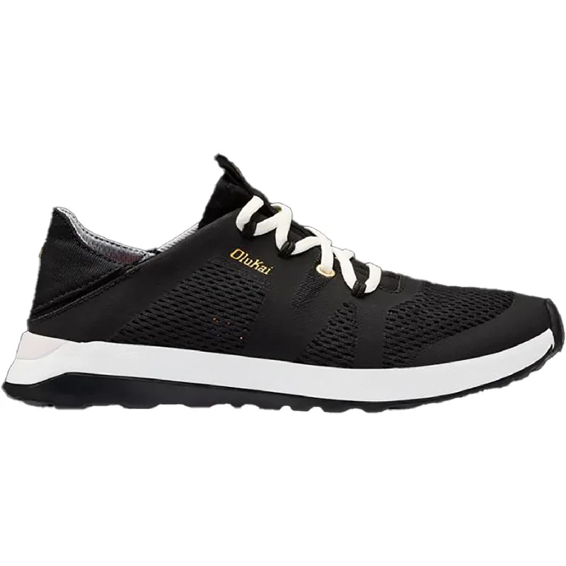 athletic shoes with gender neutralWomen's OluKai Huia Black/Black Mesh