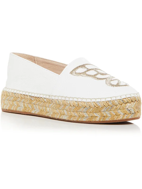 Butterfly Espadrille Womens Leather Slip On Loafers