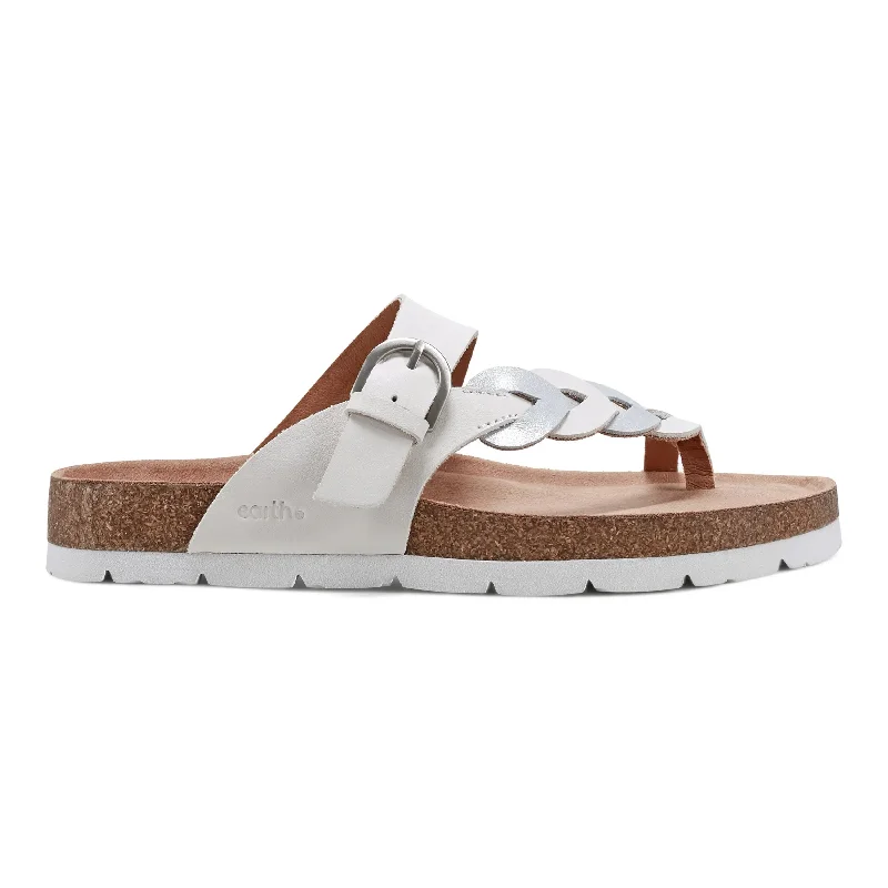 Sandals for poolside-Alyce Casual Braided Flat Slip-On Sandals