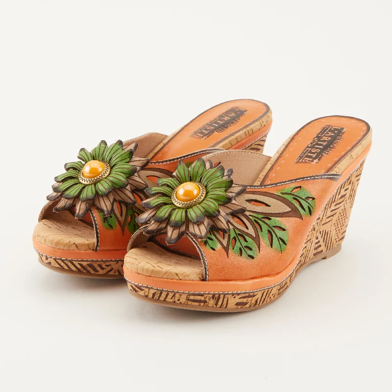 Sandals for summer comfort-L'ARTISTE BLOOM SLIDE SANDALS