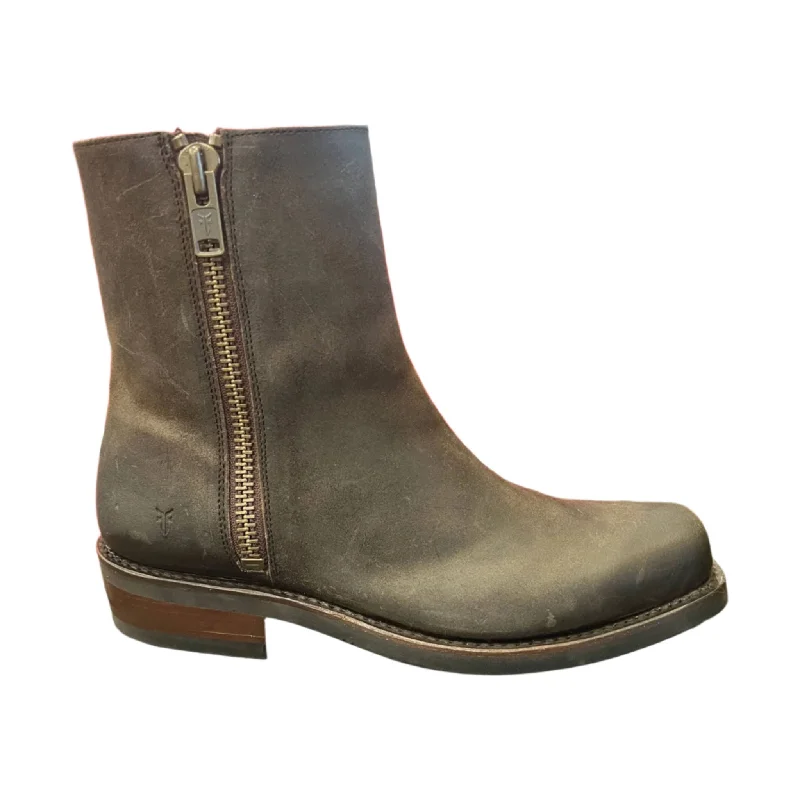 Frye Men's Conway Outside Zip Boots - Chocolate - ONLINE STORE CREDIT/EXCHANGE ONLY