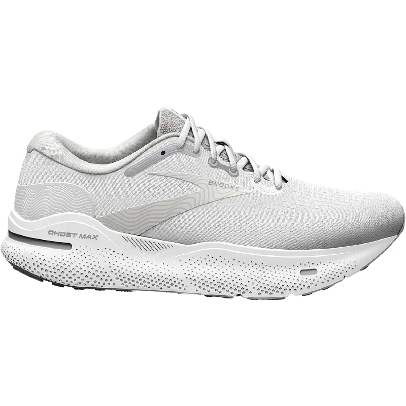 athletic shoes with foot healthWomen's Brooks Ghost Max White/Oyster/Metallic Silver