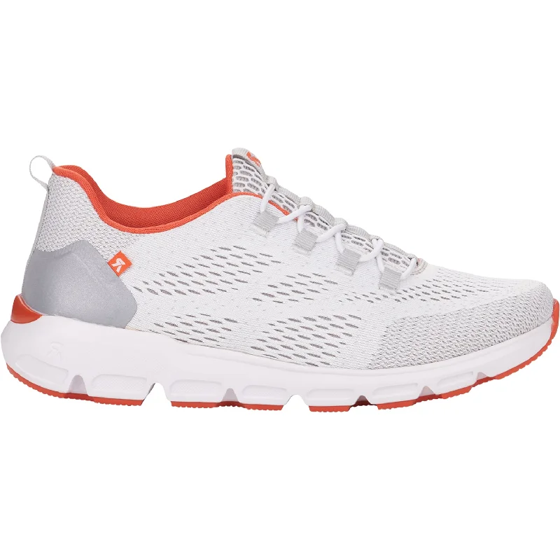 athletic shoes with laces durabilityWomen's Rieker Revolution 40403-41 Shelby 03 Weiss/Cement Mesh