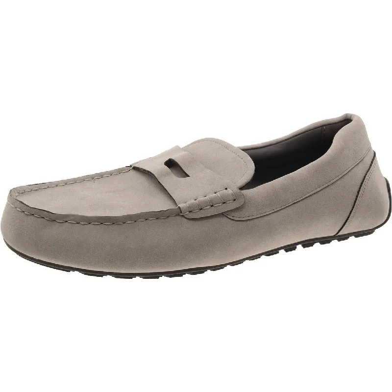 Loafers with sharp look-Marco Mens Faux Suede Slip-On Loafers