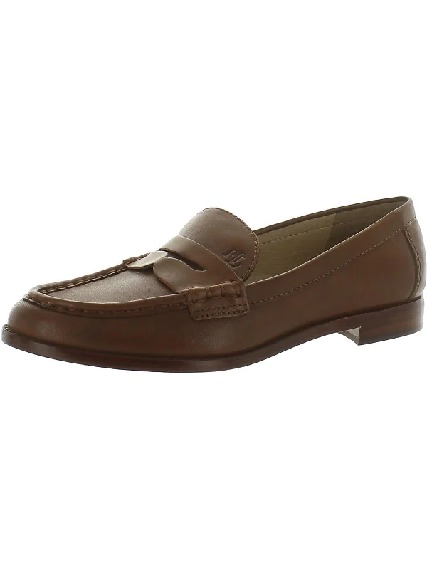 Loafers for plus size-Womens Leather Slip-On Loafers