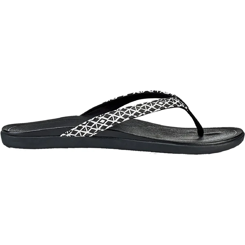 Sandals for everyday looks-Women's OluKai Ho'opio Black Kapa Synthetic