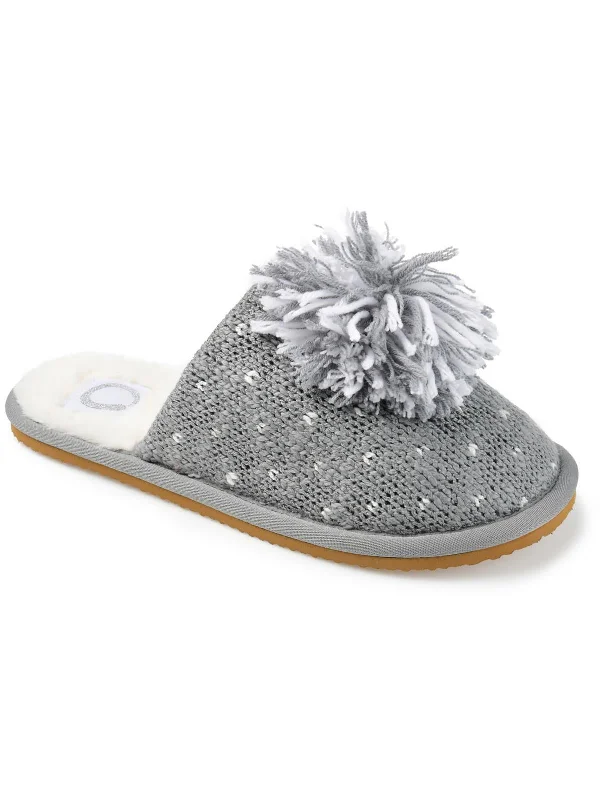 Slippers with extra grip-STARDUST Womens Comfort Insole Polyester Slide Slippers