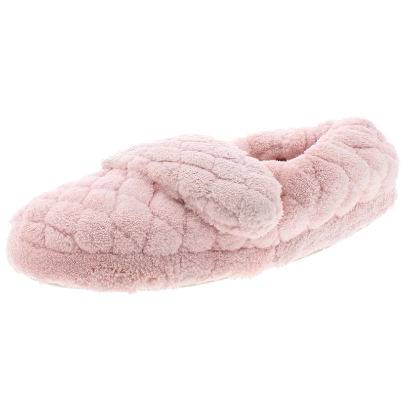 Slippers for weekend vibes-Spa Wrap Womens Quilted Adjustable Slip-On Slippers