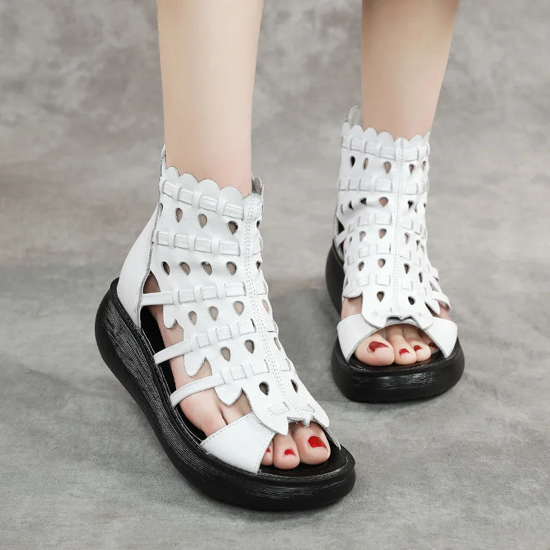 Sandals with lightweight vibes-Babakud Summer Hollow Woven Wedge Sandals