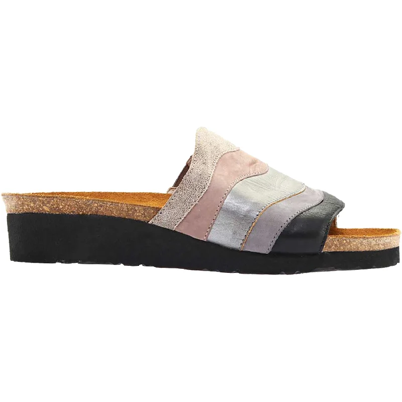 Sandals for warm comfort-Women's Naot Portia Speckled Beige/Stone/Smoke/Black Leather/Nubuck