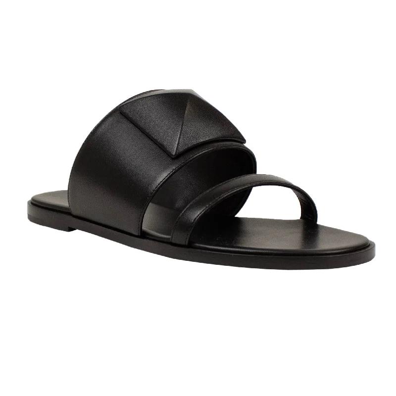 Sandals for summer trips-Black Leather Caia Sandals