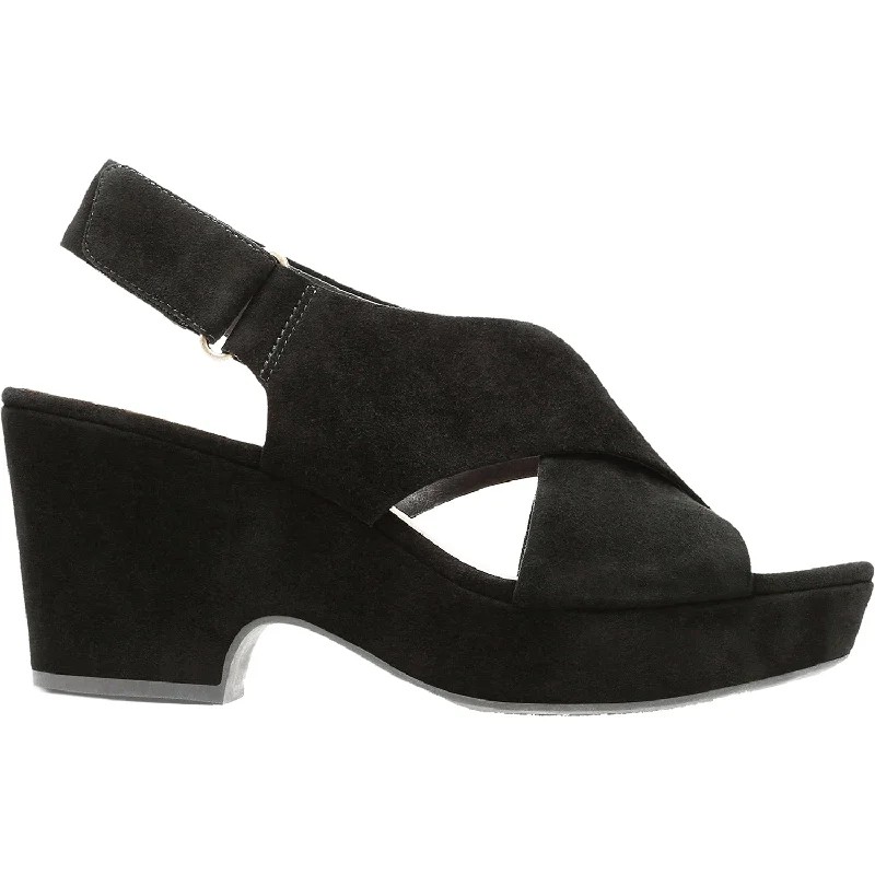 Sandals with sturdy comfort-Women's Clarks Maritsa Lara Black Suede