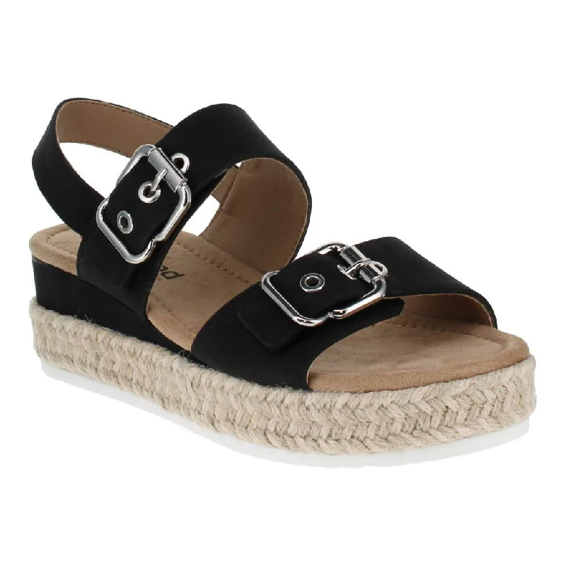 Sandals with elegant looks-Westland 592006 Madison 06 Ladies Black Vegan Buckle Sandals